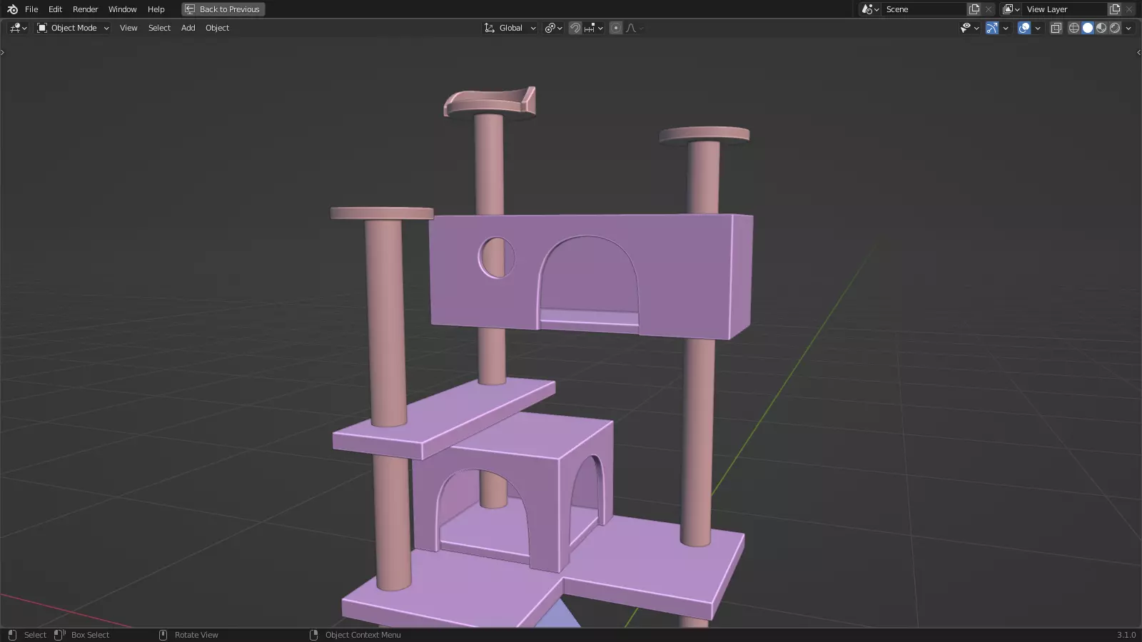 Tower for cats CatTower 3D model_0