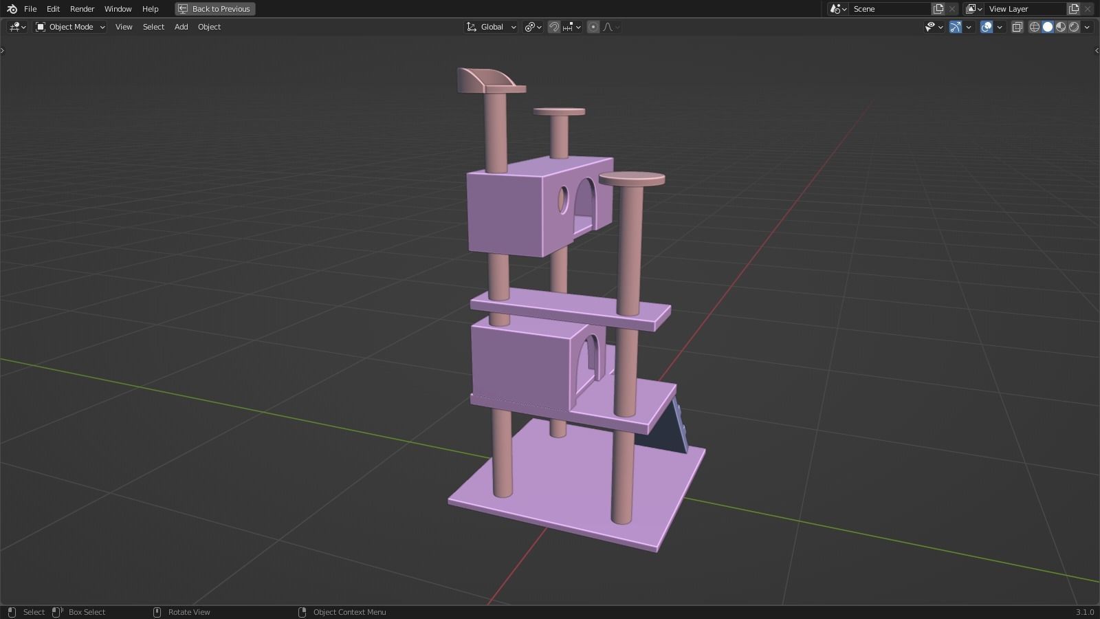 Tower for cats CatTower 3D model_2