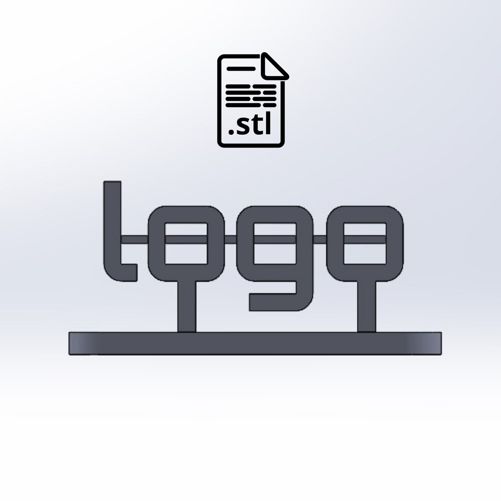 Custom Your Desk Logo  Keychain Desk Art  Digital STL File 3D print model_2