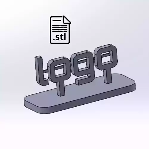 Custom Your Desk Logo  Keychain Desk Art  Digital STL File 3D print model