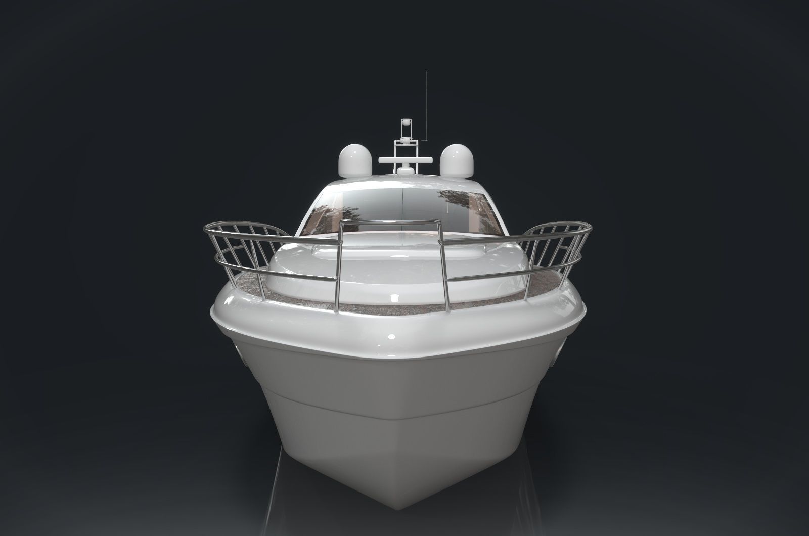 Yachts Speedboats Low-poly 3D model_8