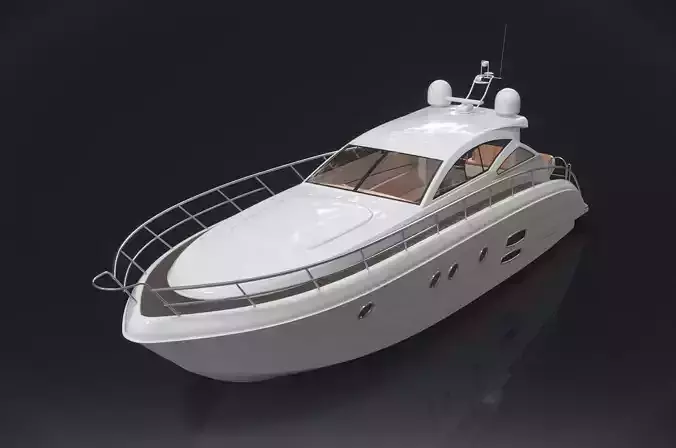 Yachts Speedboats Low-poly 3D model