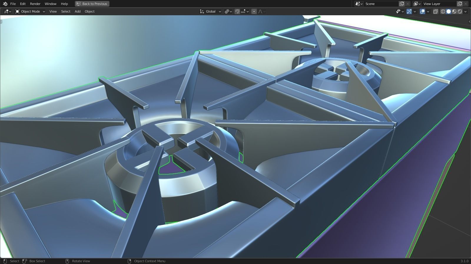 Kitchen range stove  3D model_3