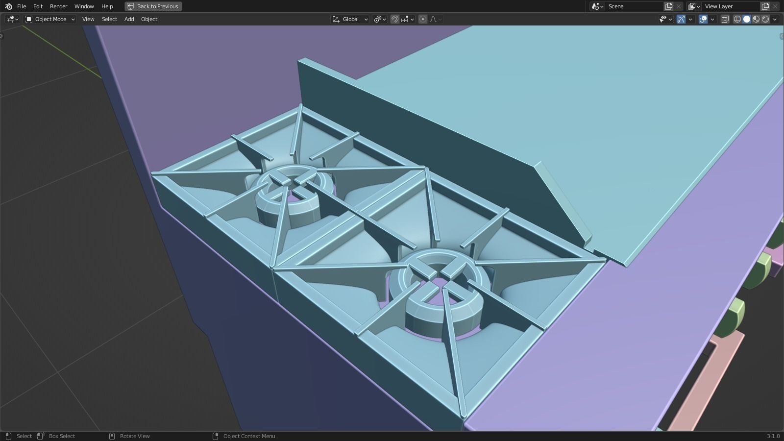 Kitchen range stove  3D model_2