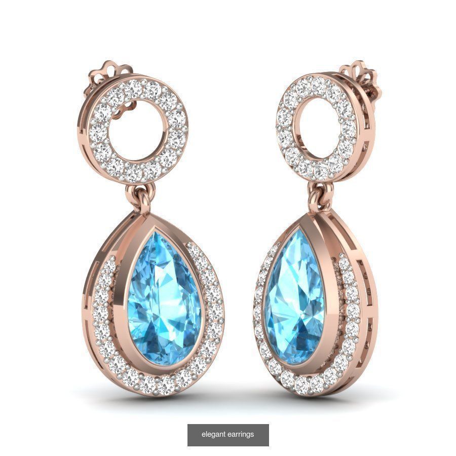 171 Women Long Earring 3dm STL Render Detail Bulk Collection _55