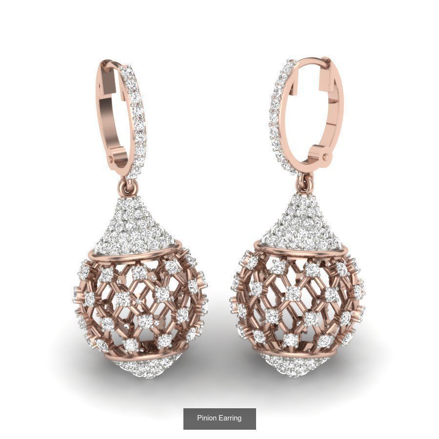 171 Women Long Earring 3dm STL Render Detail Bulk Collection _117