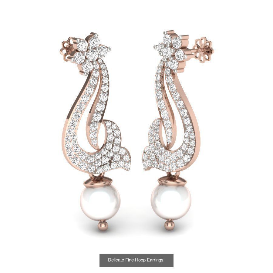 171 Women Long Earring 3dm STL Render Detail Bulk Collection _140