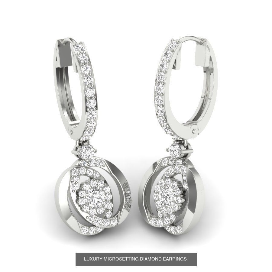 171 Women Long Earring 3dm STL Render Detail Bulk Collection _186