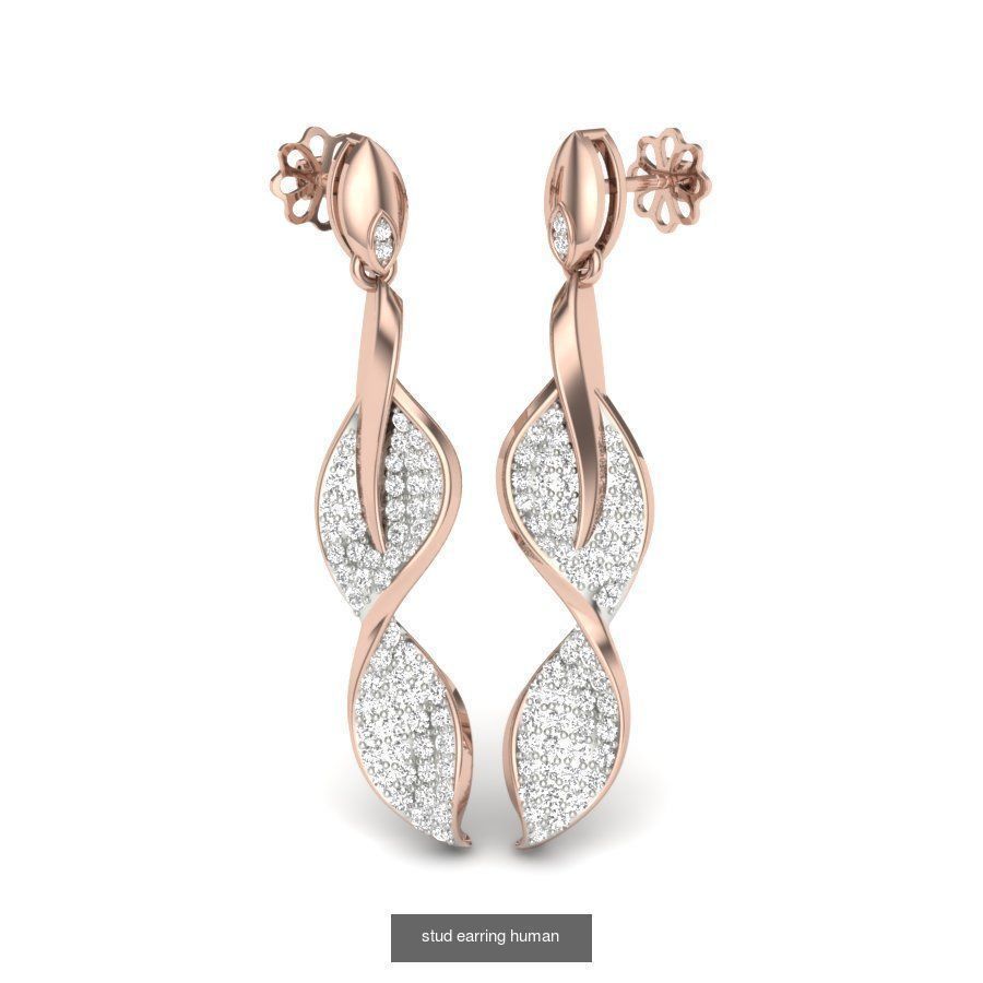171 Women Long Earring 3dm STL Render Detail Bulk Collection _162
