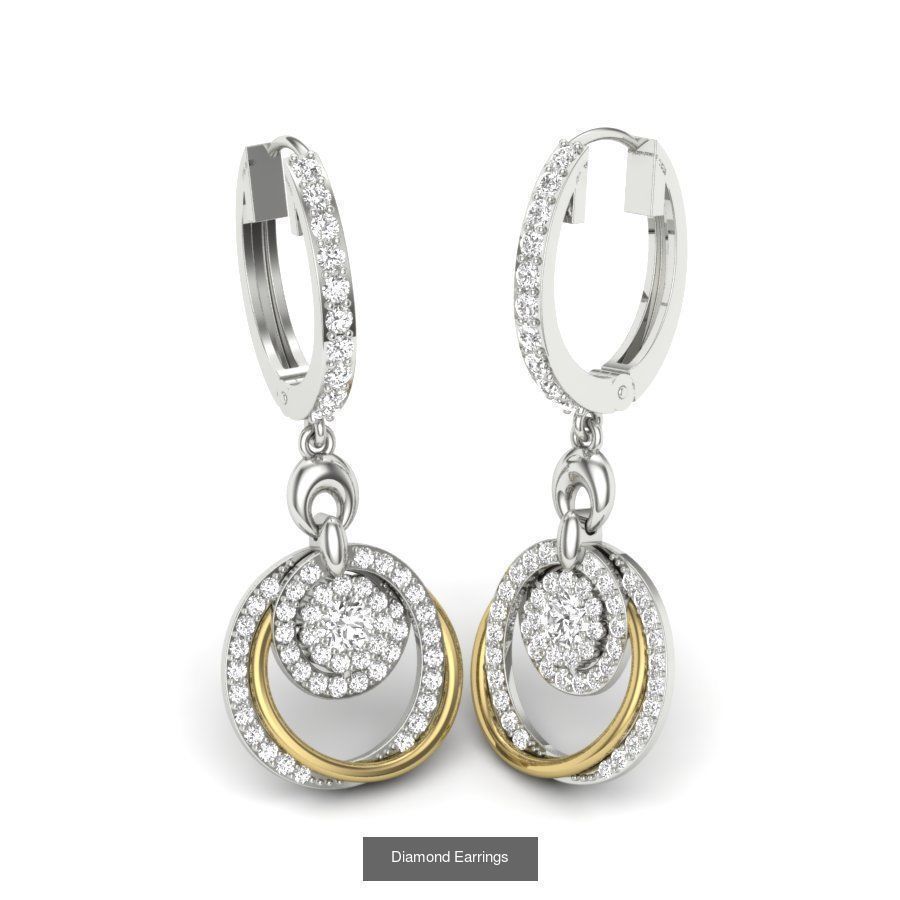 171 Women Long Earring 3dm STL Render Detail Bulk Collection _183