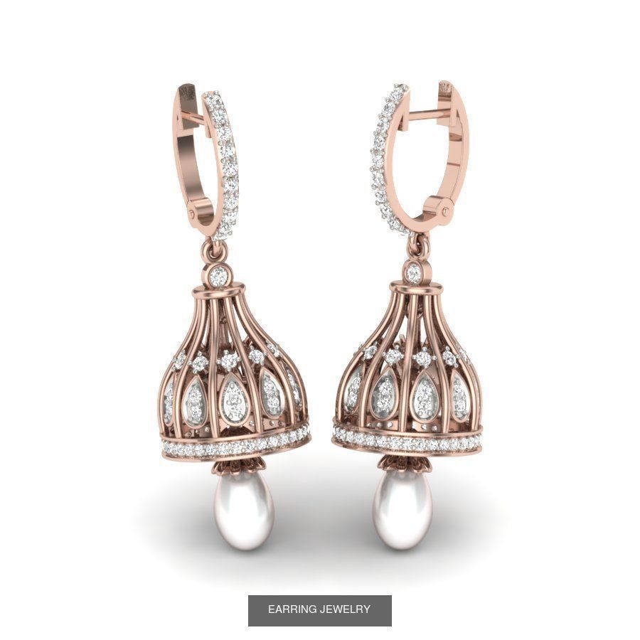 171 Women Long Earring 3dm STL Render Detail Bulk Collection _120