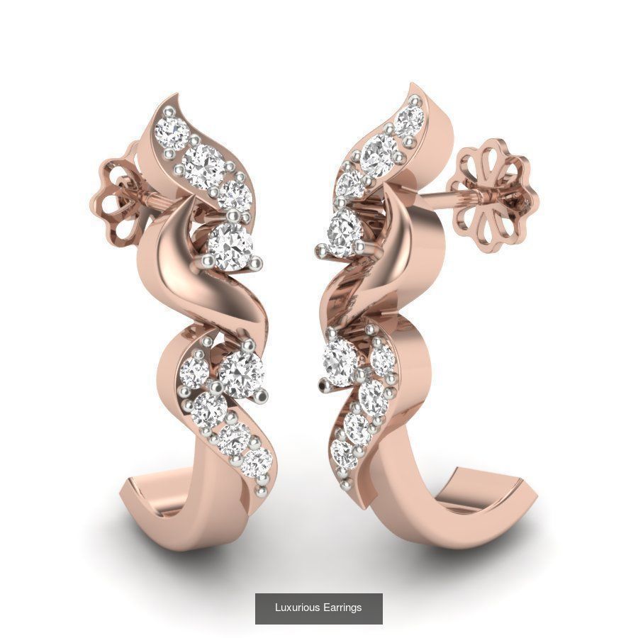 171 Women Long Earring 3dm STL Render Detail Bulk Collection _121