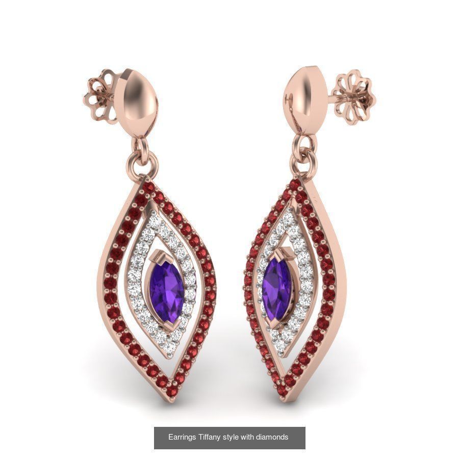 171 Women Long Earring 3dm STL Render Detail Bulk Collection _96