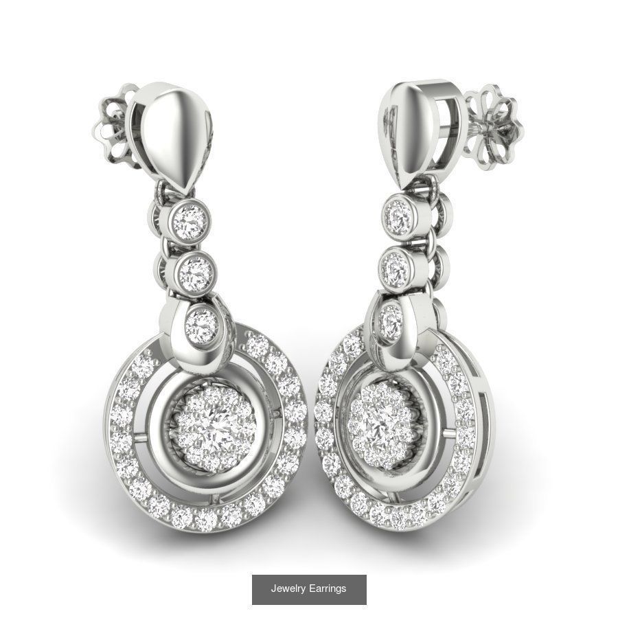 171 Women Long Earring 3dm STL Render Detail Bulk Collection _182