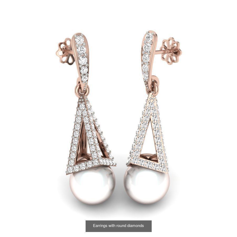 171 Women Long Earring 3dm STL Render Detail Bulk Collection _93