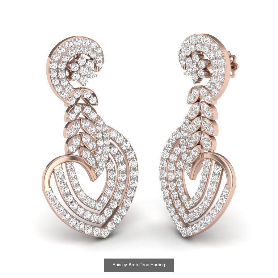 171 Women Long Earring 3dm STL Render Detail Bulk Collection _156