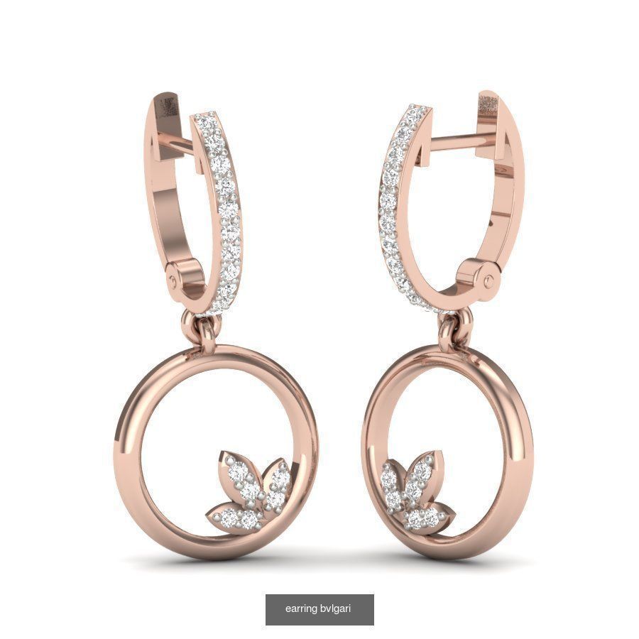 171 Women Long Earring 3dm STL Render Detail Bulk Collection _74