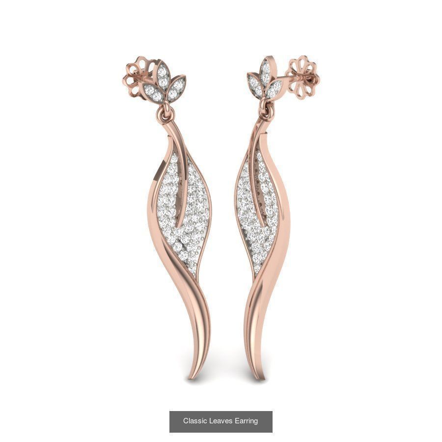 171 Women Long Earring 3dm STL Render Detail Bulk Collection _163