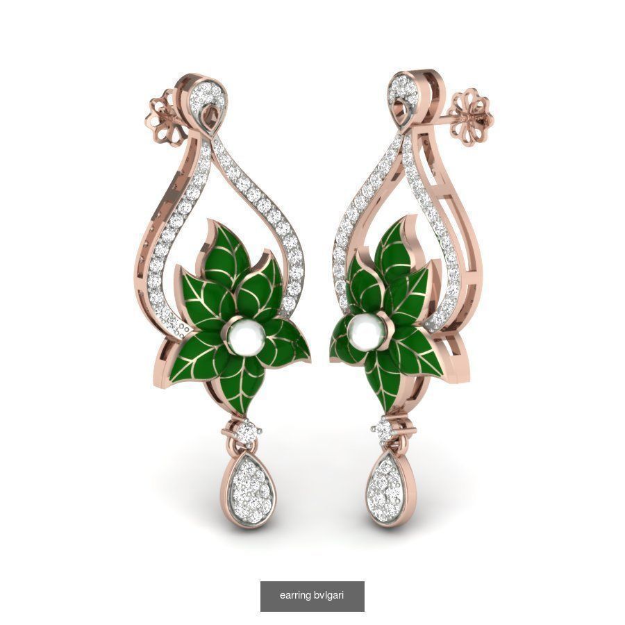 171 Women Long Earring 3dm STL Render Detail Bulk Collection _151
