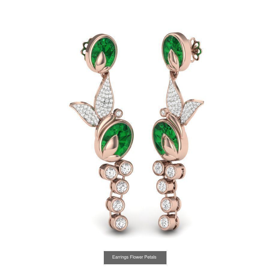 171 Women Long Earring 3dm STL Render Detail Bulk Collection _166