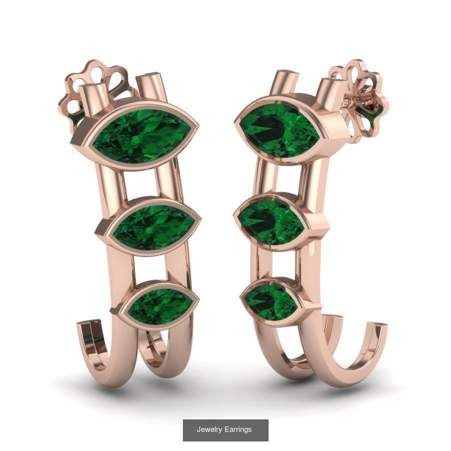 171 Women Long Earring 3dm STL Render Detail Bulk Collection _75