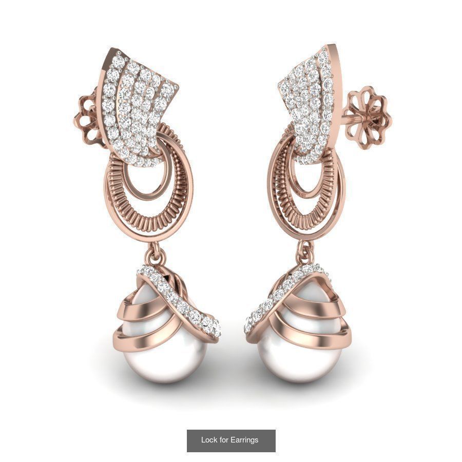 171 Women Long Earring 3dm STL Render Detail Bulk Collection _138