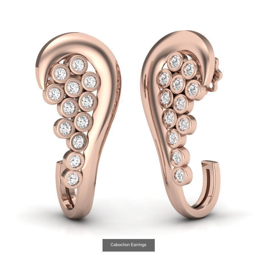 171 Women Long Earring 3dm STL Render Detail Bulk Collection _81