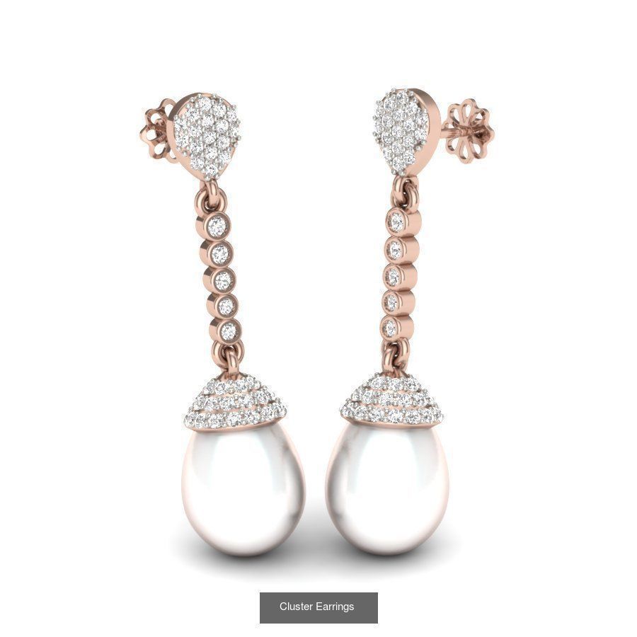 171 Women Long Earring 3dm STL Render Detail Bulk Collection _133