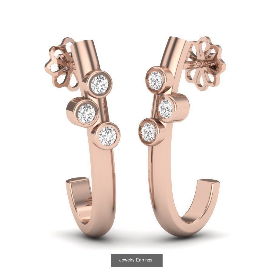 171 Women Long Earring 3dm STL Render Detail Bulk Collection _78