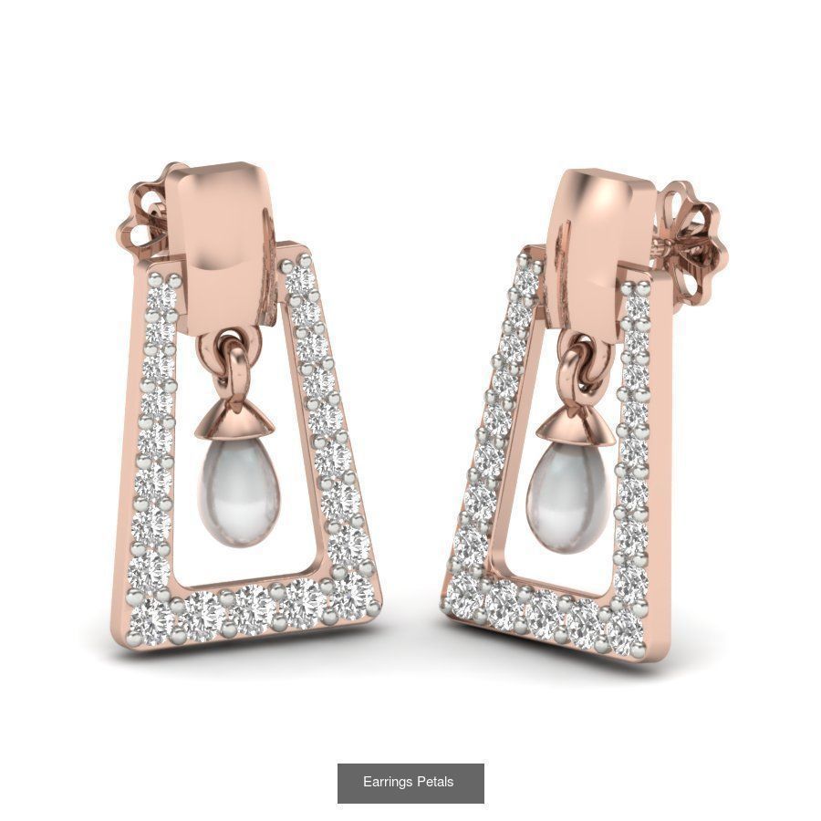 171 Women Long Earring 3dm STL Render Detail Bulk Collection _72