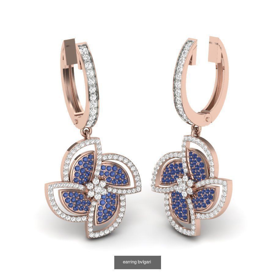 171 Women Long Earring 3dm STL Render Detail Bulk Collection _159