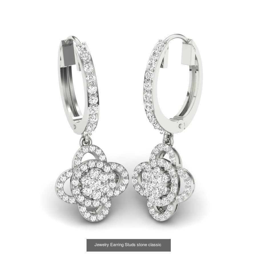 171 Women Long Earring 3dm STL Render Detail Bulk Collection _175