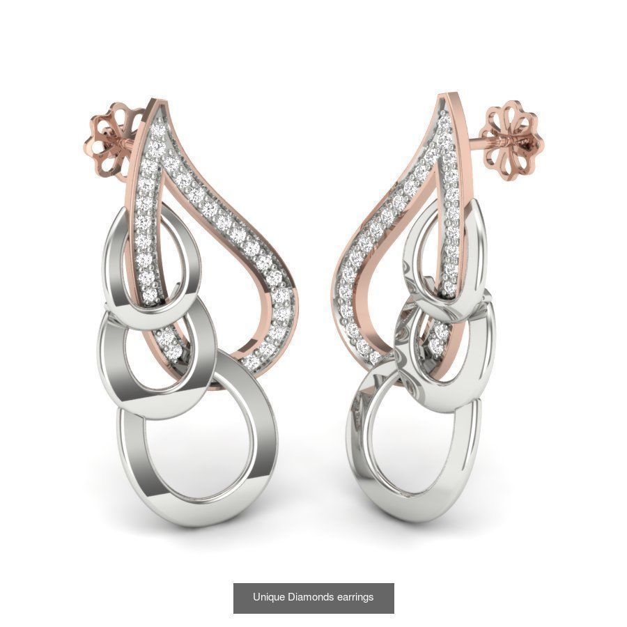 171 Women Long Earring 3dm STL Render Detail Bulk Collection _124