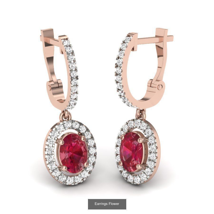 171 Women Long Earring 3dm STL Render Detail Bulk Collection _168