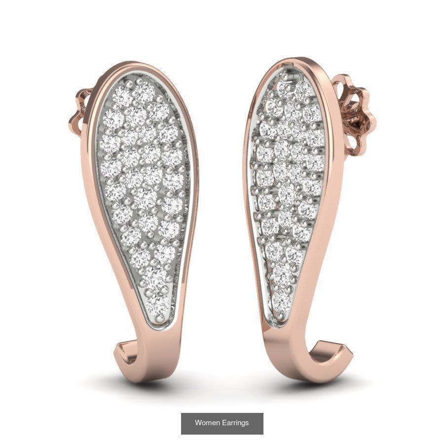 171 Women Long Earring 3dm STL Render Detail Bulk Collection _77