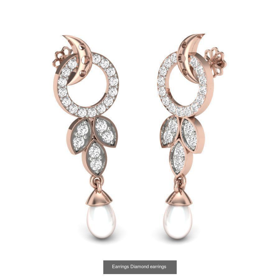 171 Women Long Earring 3dm STL Render Detail Bulk Collection _143