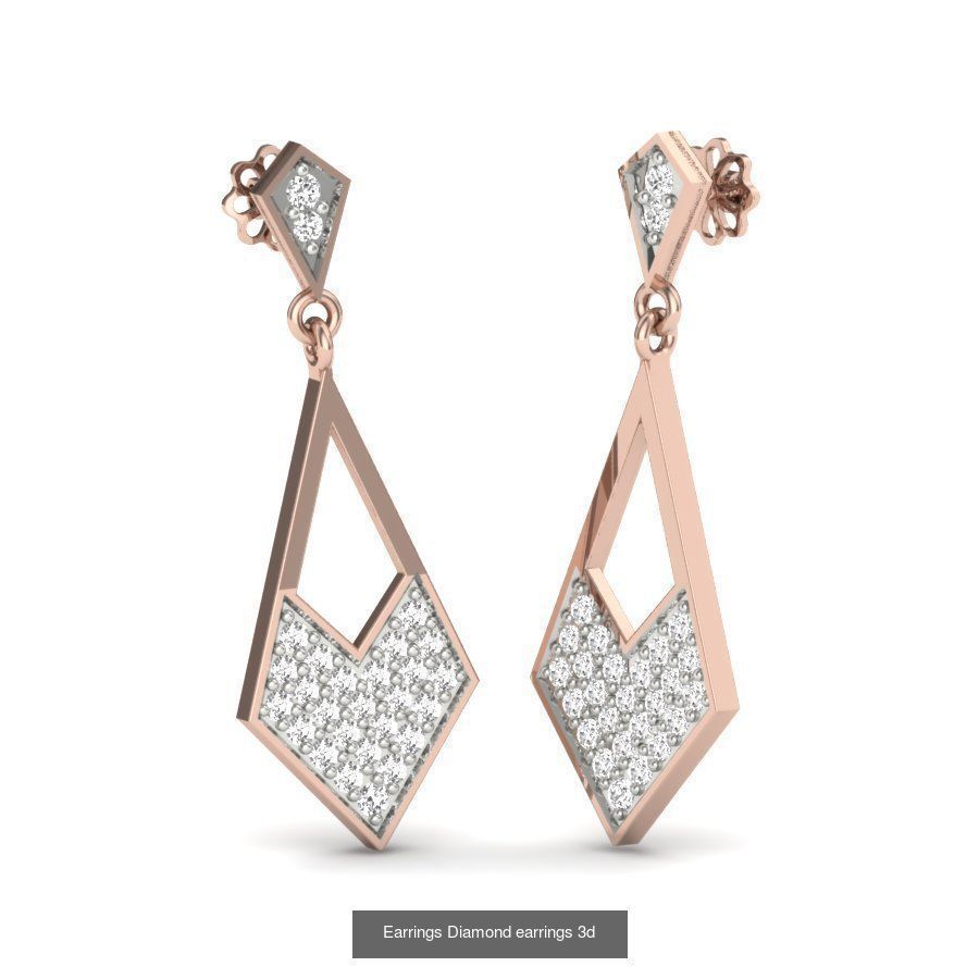171 Women Long Earring 3dm STL Render Detail Bulk Collection _62