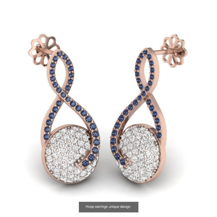 171 Women Long Earring 3dm STL Render Detail Bulk Collection _111