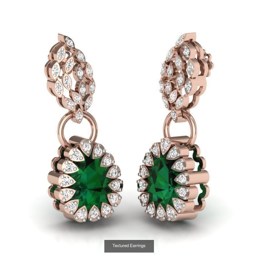 171 Women Long Earring 3dm STL Render Detail Bulk Collection _66