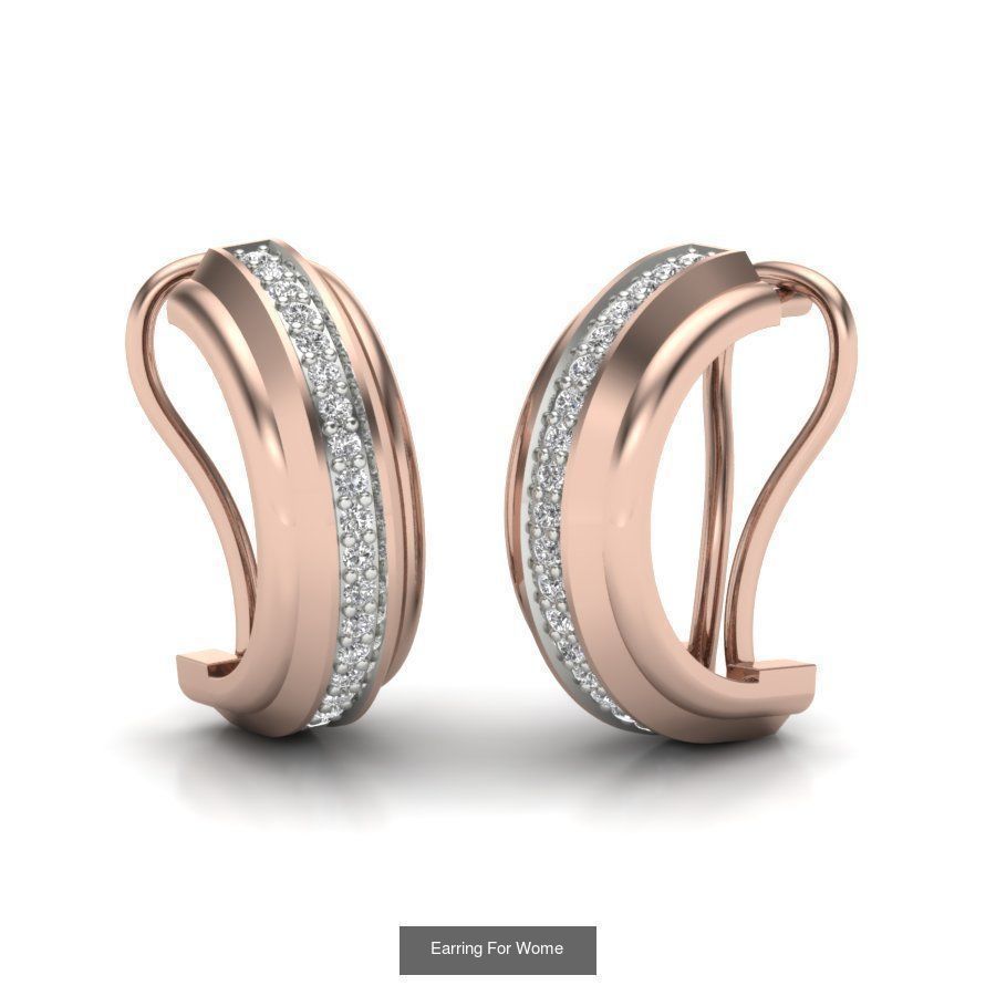 171 Women Long Earring 3dm STL Render Detail Bulk Collection _67