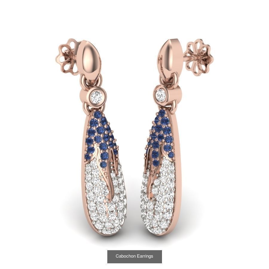171 Women Long Earring 3dm STL Render Detail Bulk Collection _112