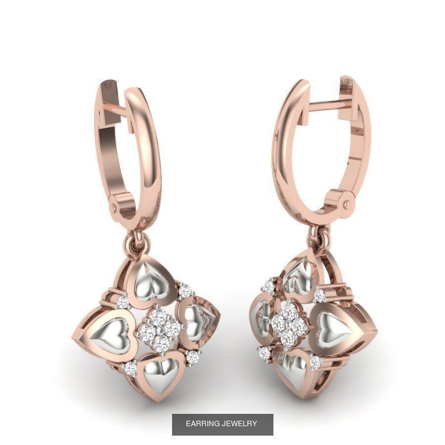 171 Women Long Earring 3dm STL Render Detail Bulk Collection _92