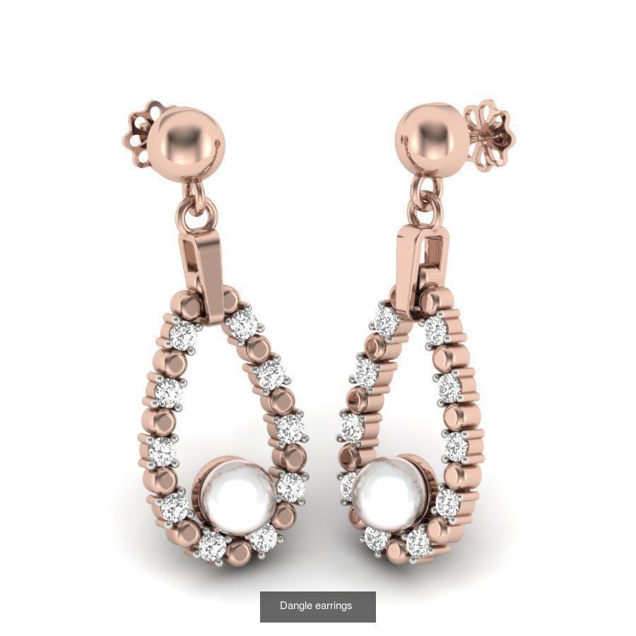 171 Women Long Earring 3dm STL Render Detail Bulk Collection _99