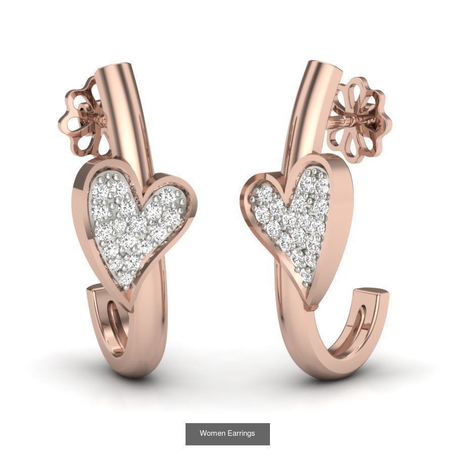 171 Women Long Earring 3dm STL Render Detail Bulk Collection _79