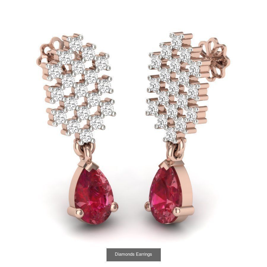 171 Women Long Earring 3dm STL Render Detail Bulk Collection _101