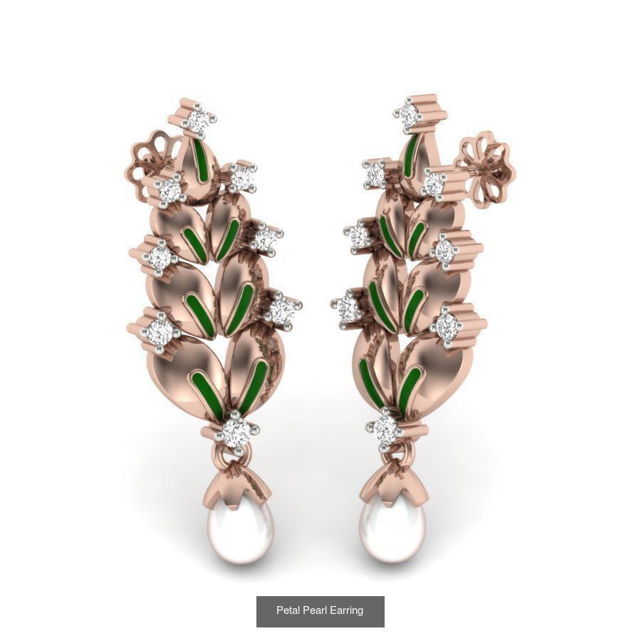171 Women Long Earring 3dm STL Render Detail Bulk Collection _94