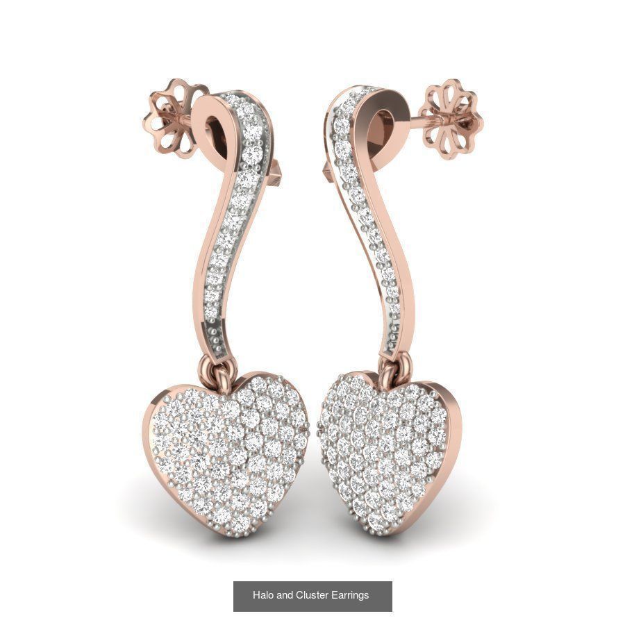 171 Women Long Earring 3dm STL Render Detail Bulk Collection _130