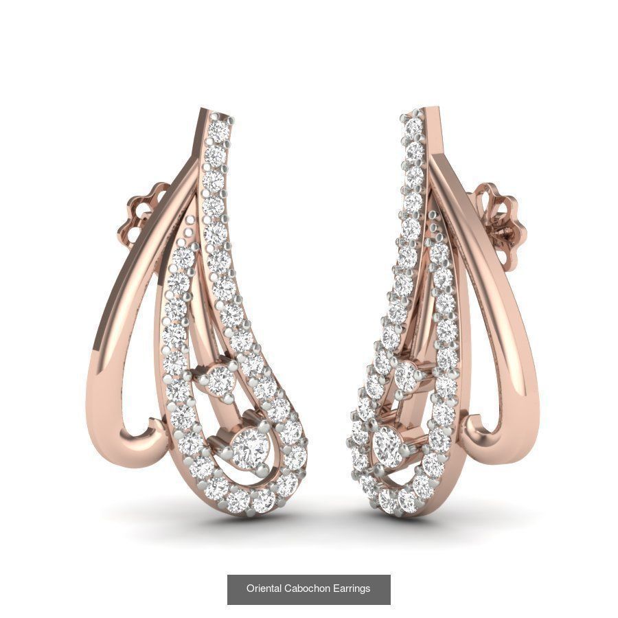 171 Women Long Earring 3dm STL Render Detail Bulk Collection _103