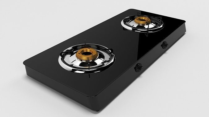 gas  stove Low-poly 3D model