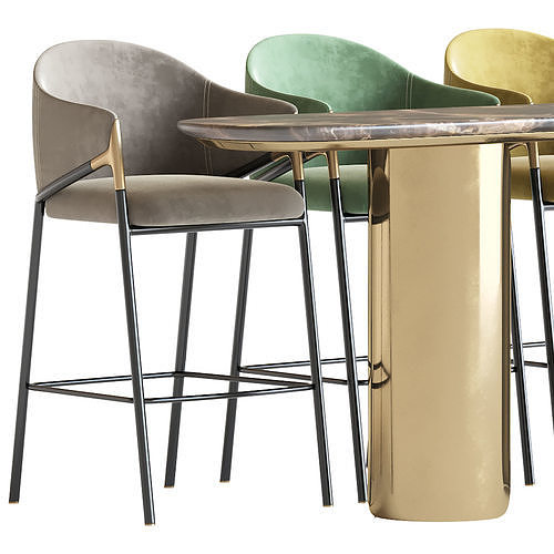 Gabriel Oval Table and Euler Counter 3D model 6